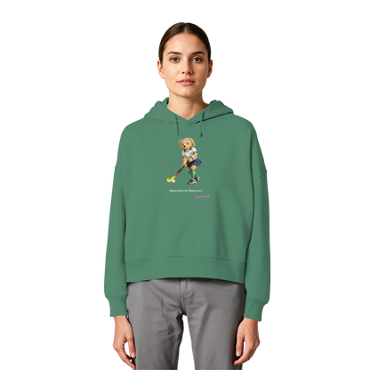 Hockeybear  - Womens Organic Boxcut Hoodie - Hockeycarl
