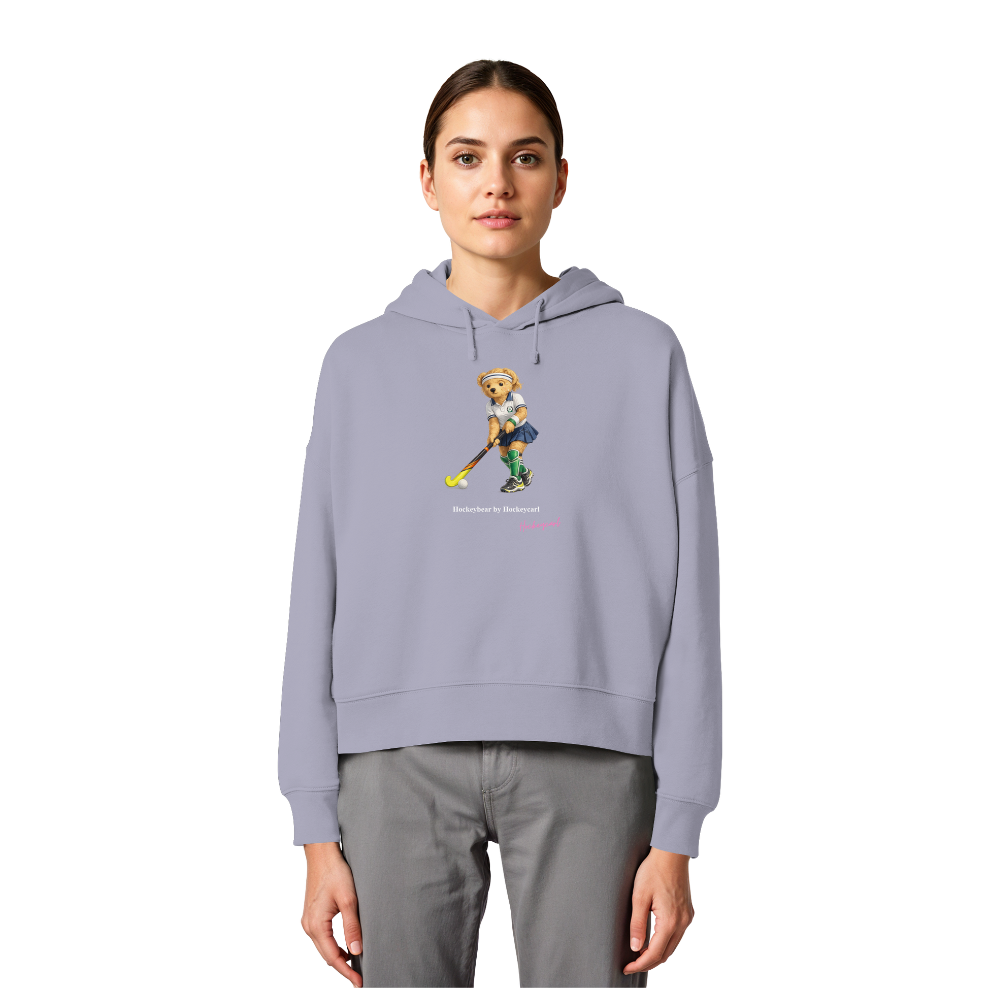 Hockeybear  - Womens Organic Boxcut Hoodie - Hockeycarl