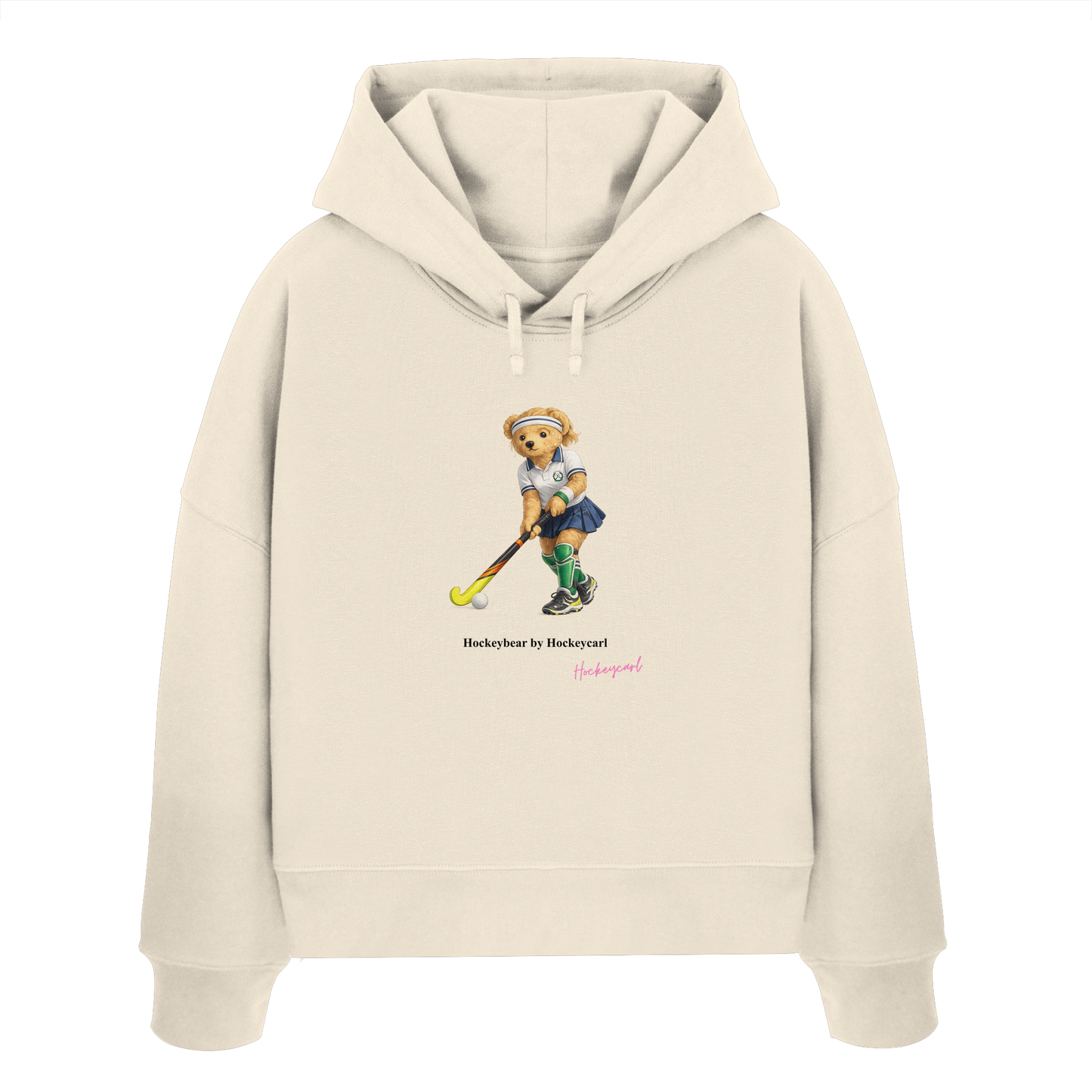 Hockeybear  - Womens Organic Boxcut Hoodie - Hockeycarl