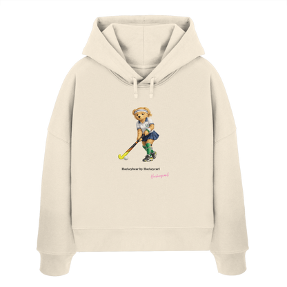 Hockeybear  - Womens Organic Boxcut Hoodie - Hockeycarl