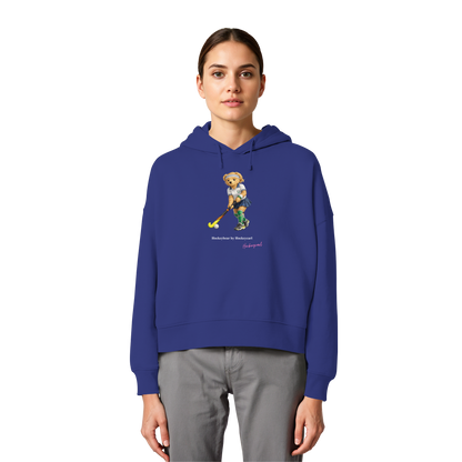 Hockeybear  - Womens Organic Boxcut Hoodie - Hockeycarl